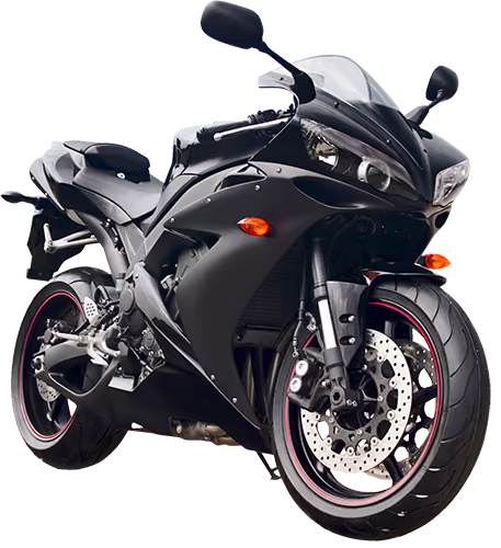Motorrad der Mittelklasse in Seitenansicht